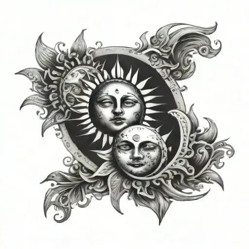 Sun And The Moon Shining