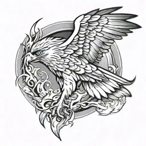 Hawk Fire On The Wing