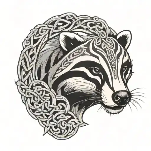 Celtic Knotnwork Badger