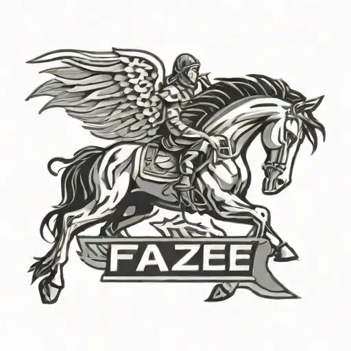 The Faze Logo With A Horse In It