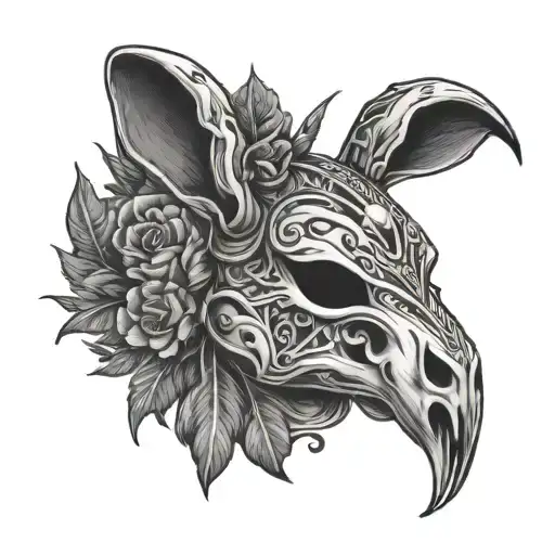 Huntress Bunny Mask Deer Skull Axe