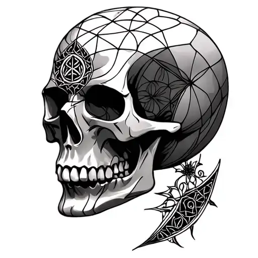 Sacred Geometry Skull