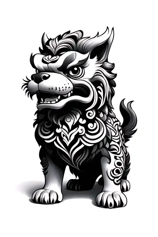 Chinese Foo Dog With Maori