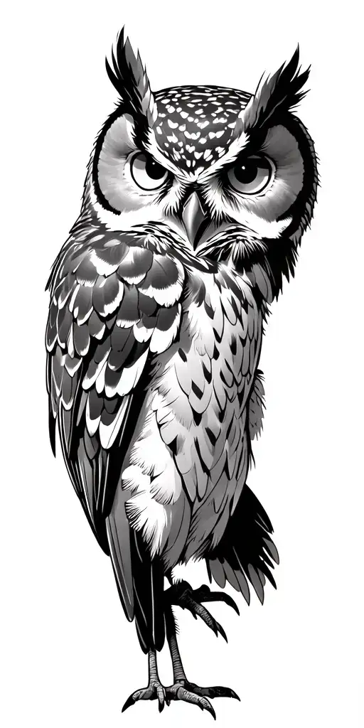 Cynical Owl Looking Back At You Don't