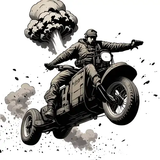 Fallout Guy Riding A Nuke Being Dropped