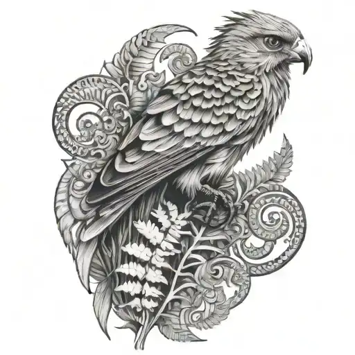 Fern Hawk Wrapped Around