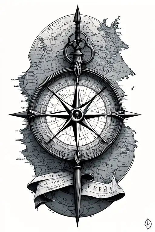 Compass And Map Made