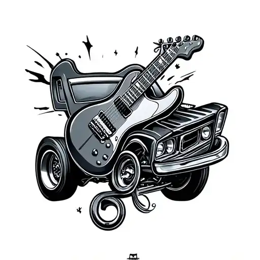 Blues Guitar Muscle Cars And Gin