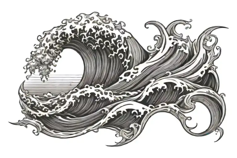 Sea Wave And Sun Shining