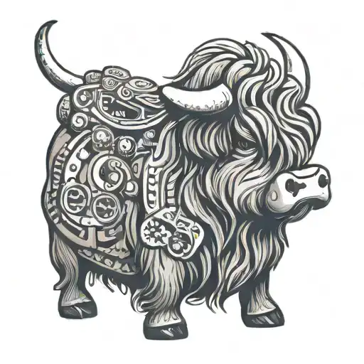 Highland Cow Playing Video Games