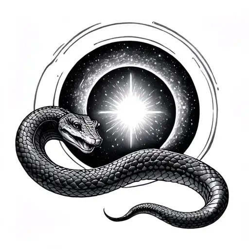 Snake With The Universe Inside Representing Divinity