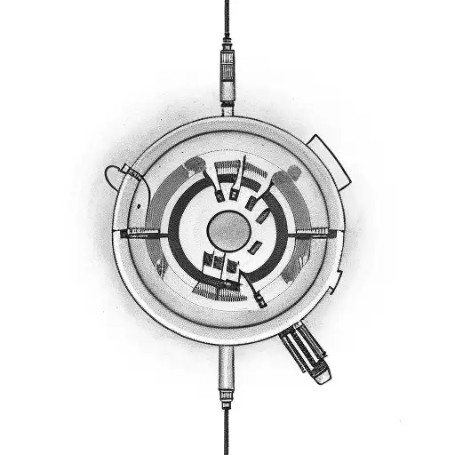 Dj With Turntables And Music Notes