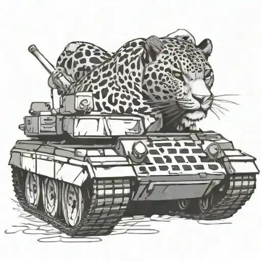 Black Work Leopard 2 Tank