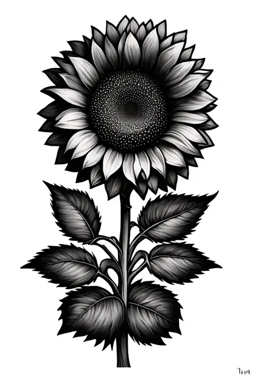 Sunflower With Name In Stem