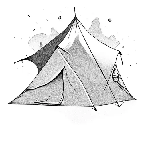 Mountain With Tent