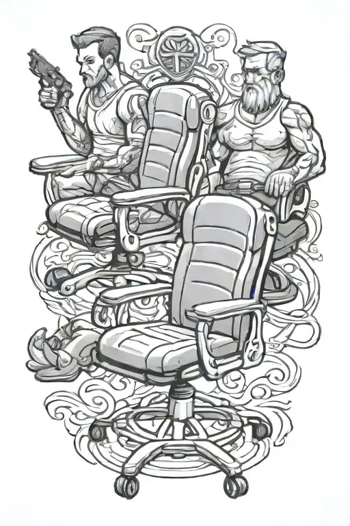 Three Gaming Chairs Dad Two Sons