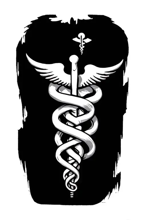 Athletic Trainer And The Healthcare Symbol Intertwined