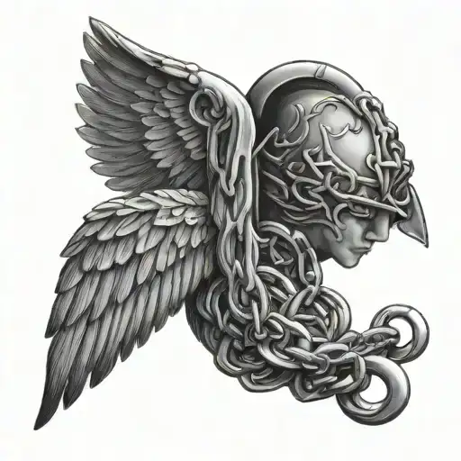 Angel Wings Wrapped In Shackles