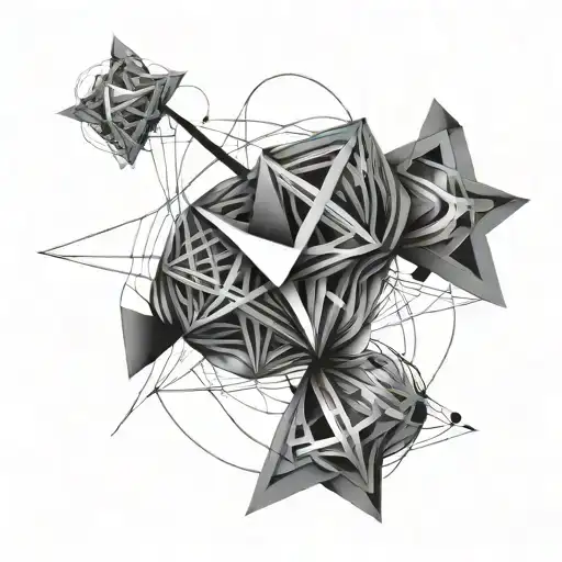 Abstract Lines Connecting Different