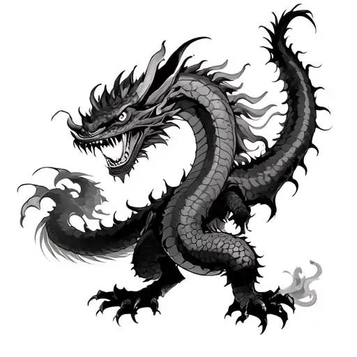 Luffy Fighting Kaido Dragon Form