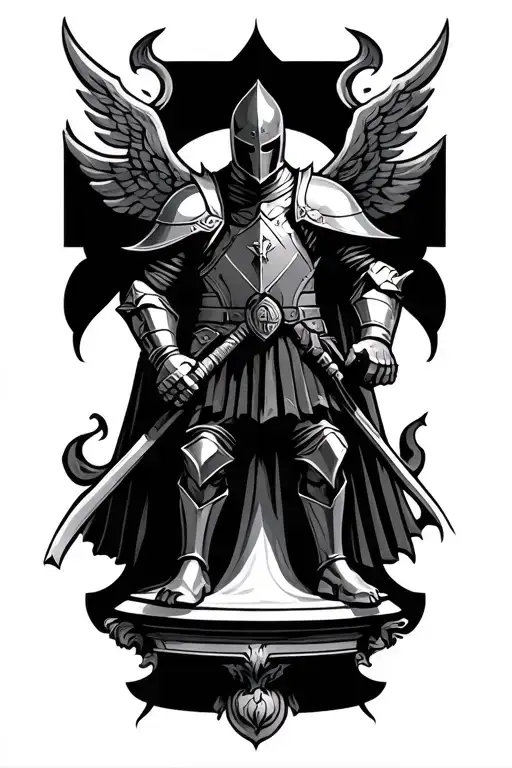 Wounded Knight On A Pedistal