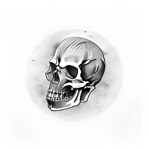 Harley Davidson Bar And Shield With Skull