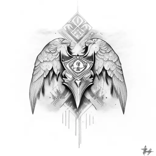 Eagle Wings From Chest To Shoulder