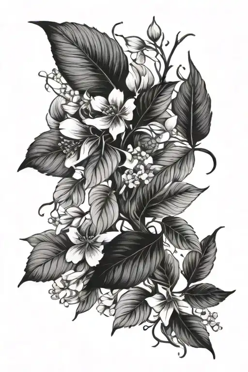 Tree Leaves And Flowers Blooming