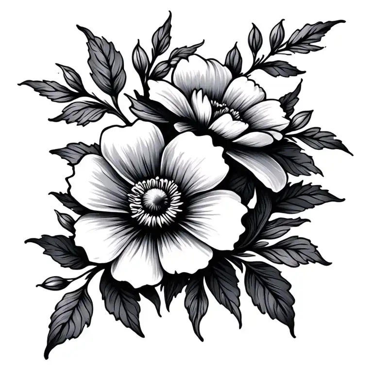 Simple Flowers Intertwined