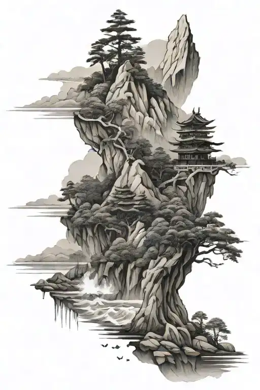 Japan Forest Beach Mountain