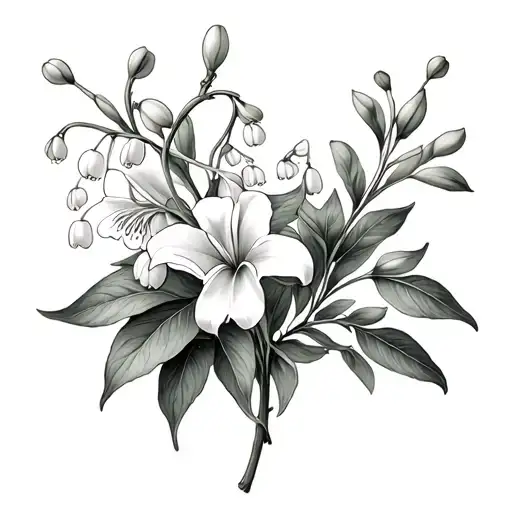 Lily Of The Valley And Hawthorn