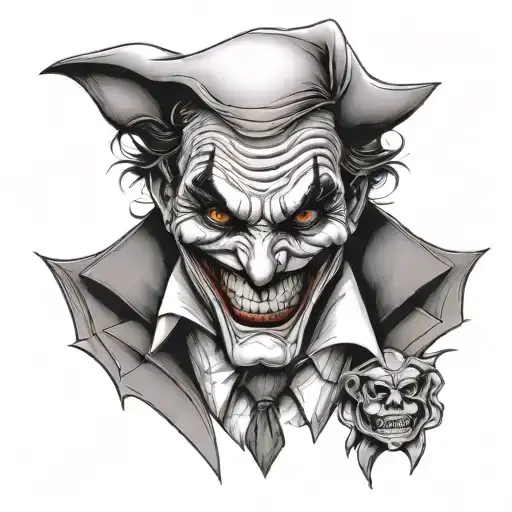 Smilling Joker Face With Tie