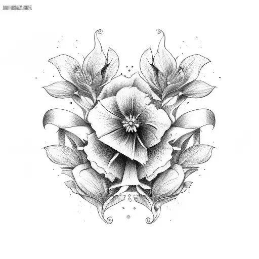 Line Aflower Sleeve Black And White