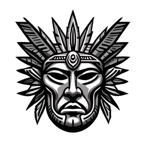 Simple Aztec Mask Surrounded