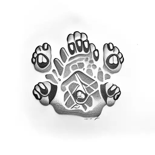 Bear Paw With Claws