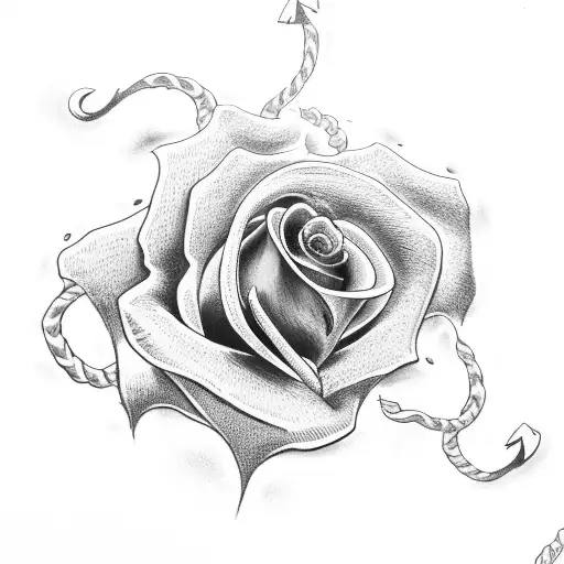 Two Anchors And A Rose