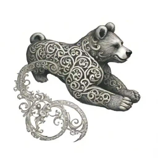 Filigree With Tx With Stuffed Bear