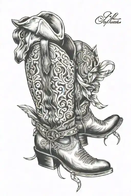 Percheron And Cowboy Boots