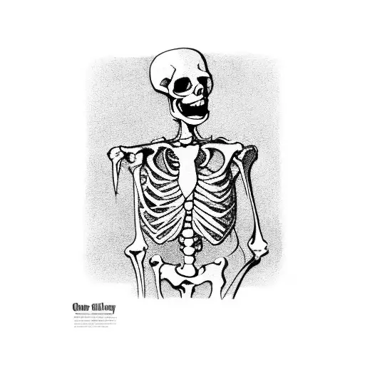 Skeleton In Suit Smoking