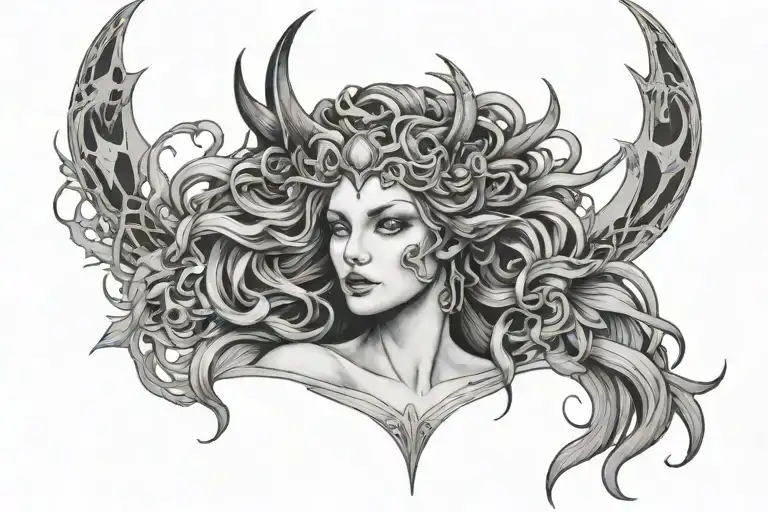 Witchcraft Themed Tattoo Hecate Cover Up