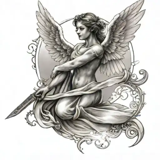 Angel In Sunlight Holding The Number 13