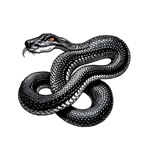 Snake On Shoulder Tatto Fitting With Shoulder Shape