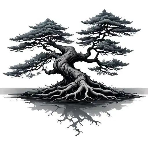 Bonsai Tree With Roots