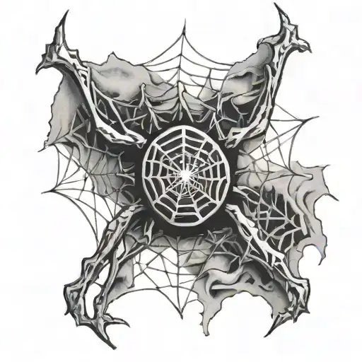 Create Me A Spider Web With A Eye In The Middle