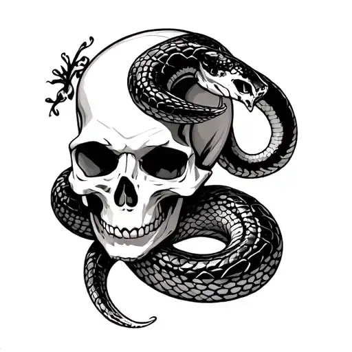 Skull And Snake