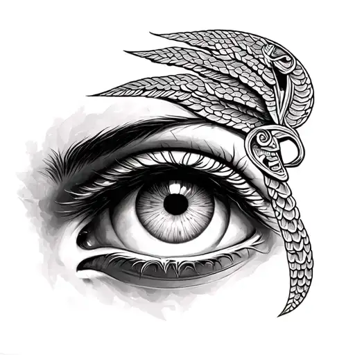 Libra Scales And Eye Of Horus Portrait Looking