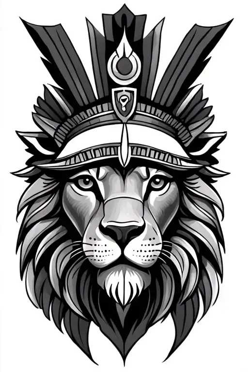 Horus Eye With Lion Head