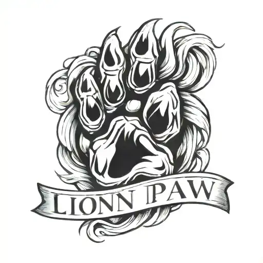 Lion Paw With The Inscription Family Is Your Strength