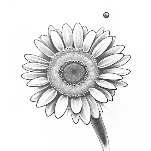 Daisy Flower On Forearm With Date Of 2007-2023
