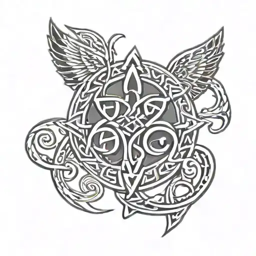 Celtic Logo Representing Good And Evil